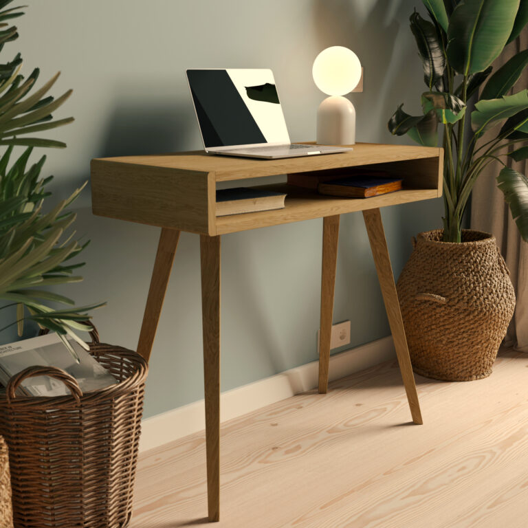 Kompaktní dřevěný psací stůl, 80 cm