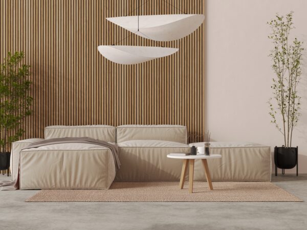 Moderní nízký kulatý dřevěný konferenční stolek s bílou deskou, 60 cm