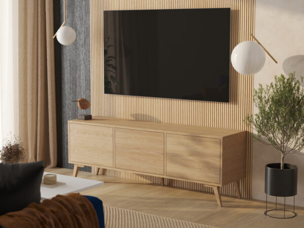 Dřevěný TV stolek, 180 cm