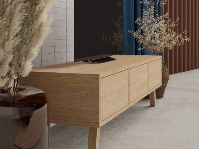 Moderní dubový TV stolek, 150 cm