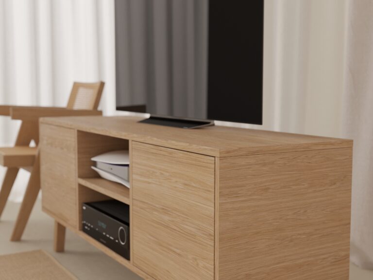 Dřevěný TV stolek, 150 cm