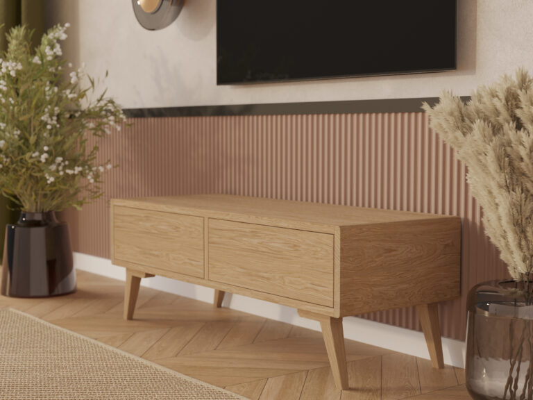 Dřevěný TV stolek, 120 x 45 cm