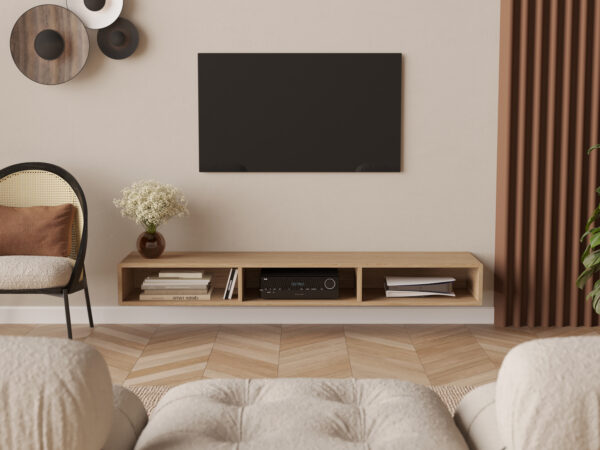 Moderní závěsný TV stolek, 200 x 45 cm