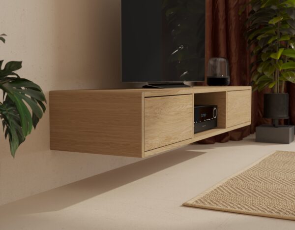 Moderní závěsný TV stolek, 150 cm